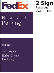 Reserved Parking 25+ Year Safe Driver