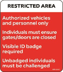 Restricted Area AAS-23-01 30x36