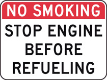 No Smoking Stop Engine