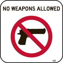 No Weapons - Gun in Circle
