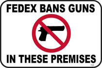 FedEx Bans Guns - Gun in Circle