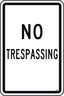 No Trespassing