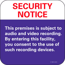 Audio/Video Surveillance Notice 2