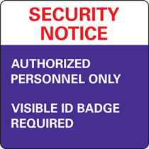 Security Sign - Badge