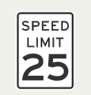 25 MPH Speed Limit Sign